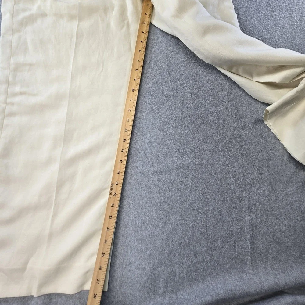 Banana Republic Pants Womens 6 Petite White Wide-Leg Twill‎ Pleated Lined